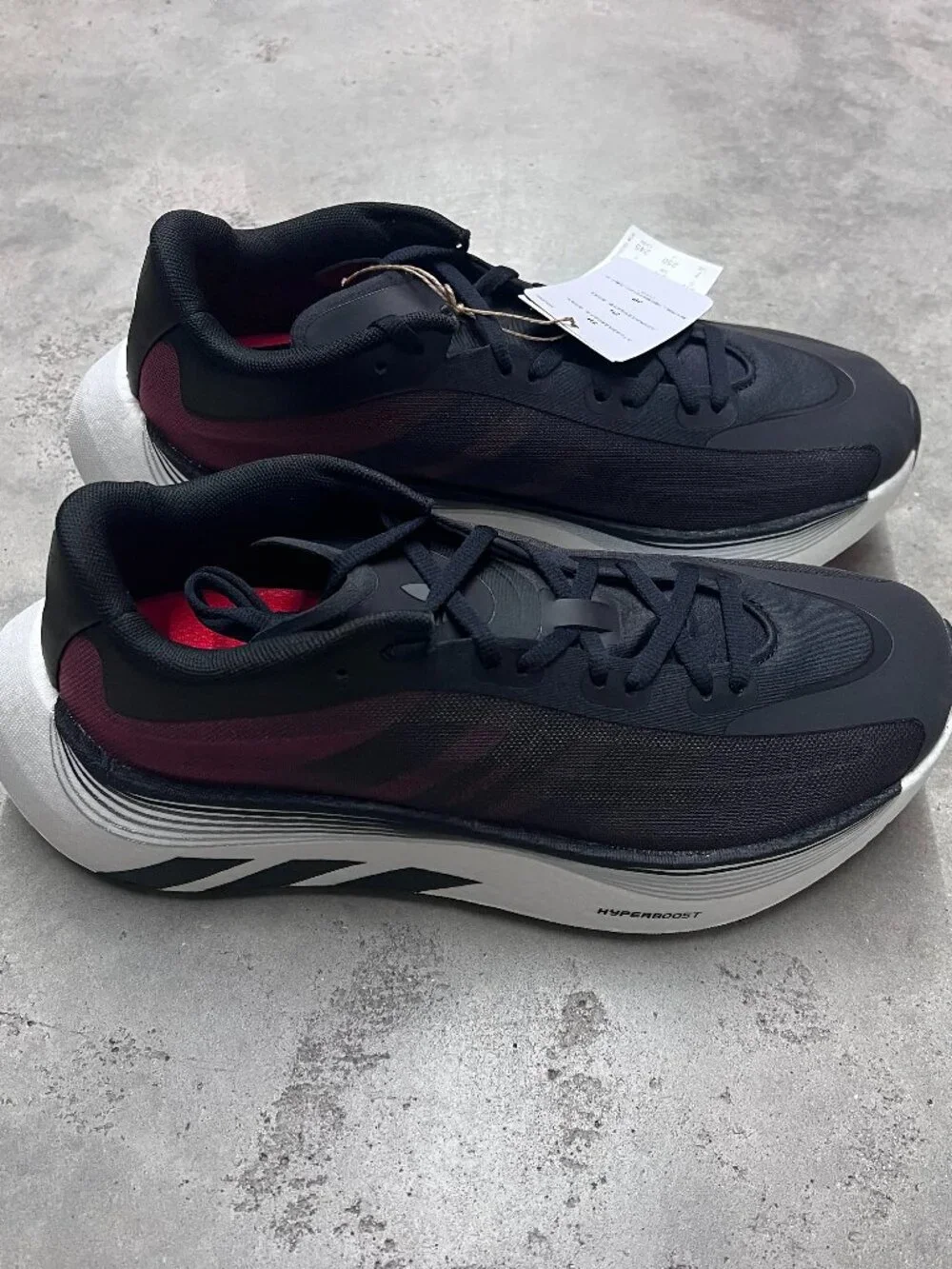 Adidas Originals Hyperboost Euphoria LT Core Black Solar Red Men's Sz 7 KZ8509